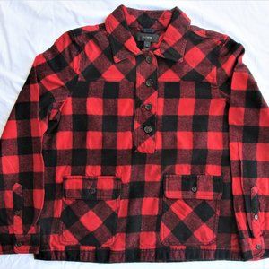 J. Crew Pullover Wool Blend Flannel Shirt Size SM.